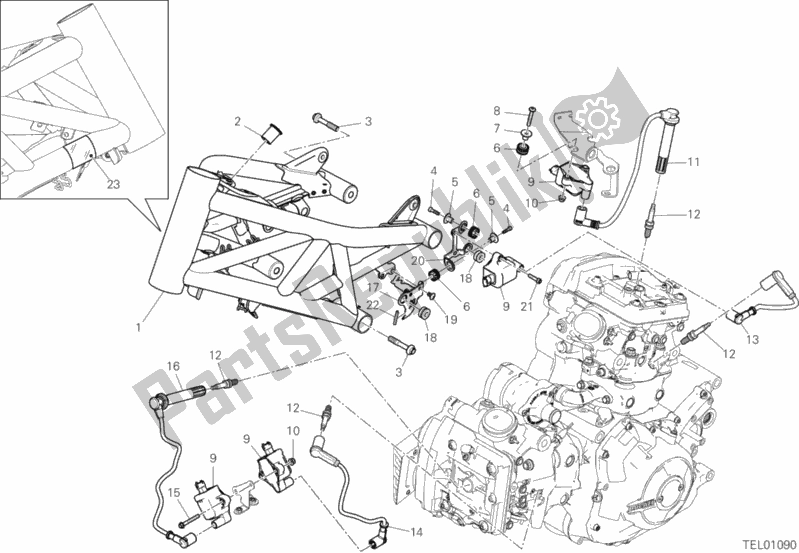 Wszystkie części do Rama Ducati Diavel Xdiavel Sport Pack Brasil 1260 2019
